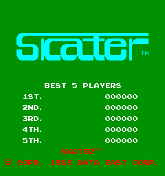 Skater (DECO Cassette, Japan) Title Screen